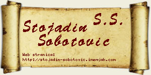 Stojadin Šobotović vizit kartica